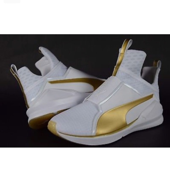 puma fierce white and gold